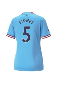 Manchester City John Stones #5 Fotballdrakt Hjemme Klær Dame 2022-23 Korte ermer
